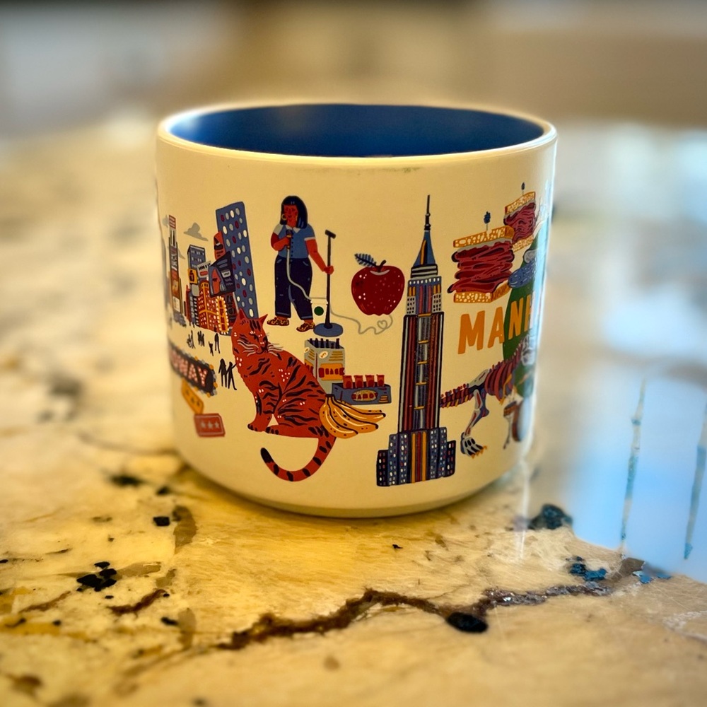 NIB Starbucks Discovery Manhattan Mug - Blue Interior - Picture 2 of 7